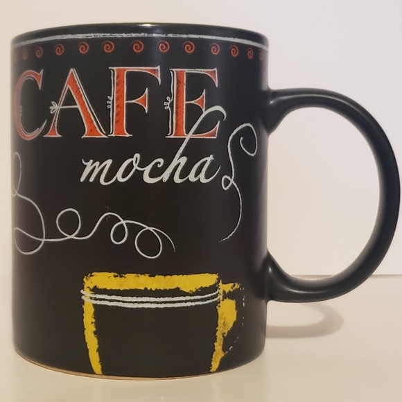 Starbucks 2007 Café Chalkboard Espresso Mocha Coffee Mug - Picture 1 of 4